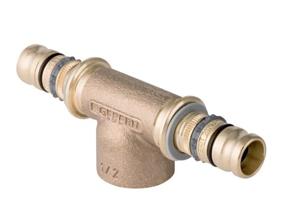 Geberit Mepla T-Stück 50 x 1/2 IG x 50mm, Rotguss MEPLA 606.361.00.5