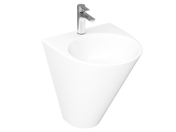 Monoblock Waschbecken 480x525 mm aus Hochwertigem Sanitär Keramik Weiss