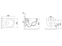 Spülrandloses Hänge WC Toilette mit Softclose Deckel  Set