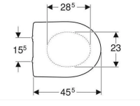 Geberit Renova Nr. 1 Comfort WC-Sitz, verlängerte Scharniere, Befestigung von unten, 572050000