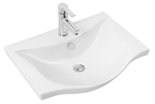 Waschtisch Waschbecken 55cm Wandmontage möglich und Einbau waschbecken für Badmöbel