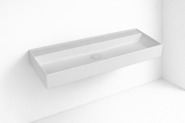Kreabad Waschbecken 100x45 ohne Hahnloch Keramik Waschtisch Waschbecken Arkitekt