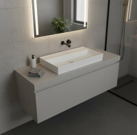 Kreabad Waschbecken 100x45 ohne Hahnloch Keramik Waschtisch Waschbecken Arkitekt