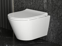 WC Spülrandlos Kurzform Wand Hänge WC Taharet Dusch-WC Toilette Softclose ,49 cm Kurzform Bidet-funktion