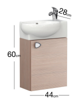 Badmöbel Klein Champagner  für Gäste wc...