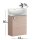 Badmöbel Klein Champagner  für Gäste wc Badmöbel Unterschrank mit Keramik Waschbecken (2-tlg), Breite 45 cm, Gästebad, mit Soft-Close badezimmer Möbel für Kleines Bad