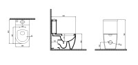 Stand-WC Taharet Duschwc  mit Spülkasten komplett Set neu inkl. Softclose Absenkautomatik 63cmToilette weiß