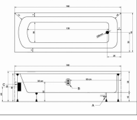 Kreabad Rechteck Badewanne 190x70 Cm Aus Sanitäracryl