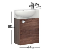 Gäste-Badmöbel-Set Kreariva Kleiner Waschbecken...