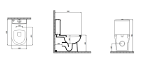Taharet Stand Wc Safran mit keramik Spülkasten + Soft Close Wc Stz