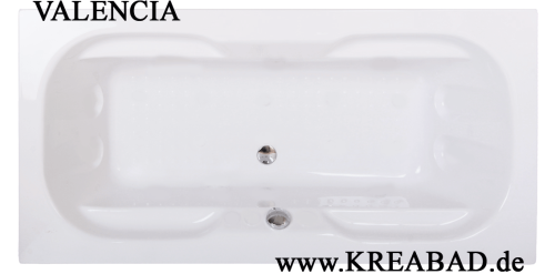 Badewanne 160x80cm Badewanne mit höhenverstellbare Füssen Valencia