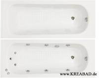 Badewanne 180x70cm Rechteckbadewanne 1800x700mm mit...