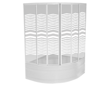Badewannen Eckbadewannen Duschaufsatz 110x110cm Polar Glossline 003 Design Sicherheitsglas