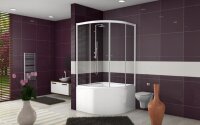 Badewannen Eckbadewannenaufsatz Duschaufsatz 140x140cm...