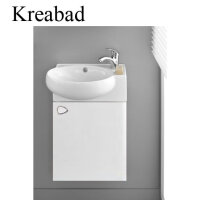 Badmöbel Set Riva 44x28 cm Weiss Glänzend