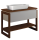 Badmöbel Unterschrank Teak & Weiss Matt 90cm mit Aufsatzwaschbecken Nordic