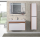 Delta Badmöbel Unterschrank mit Keramik Waschbecken + Spiegelschrank 100x45 Farbe Riva + Weiss
